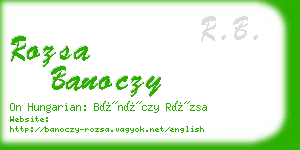 rozsa banoczy business card